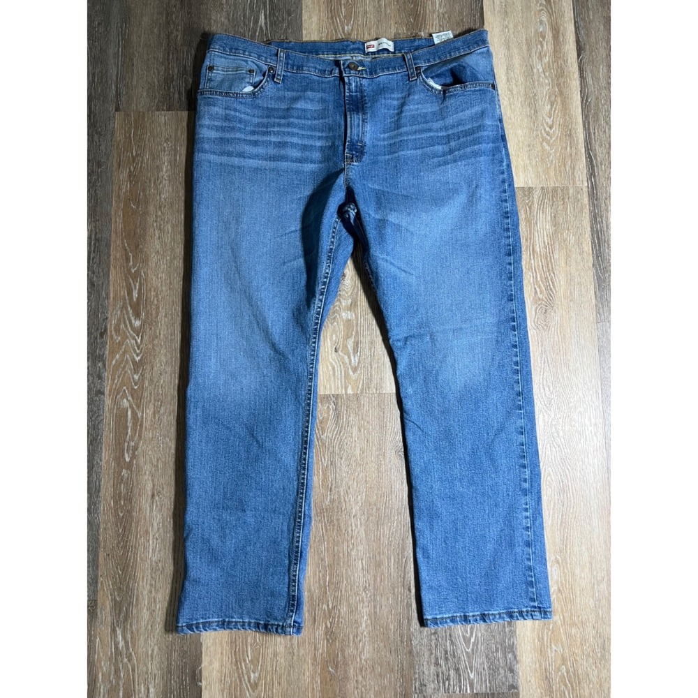Wrangler Slim Straight Jeans Mens 42x30 Blue Excellent Stretch Denim 1092SSWCY